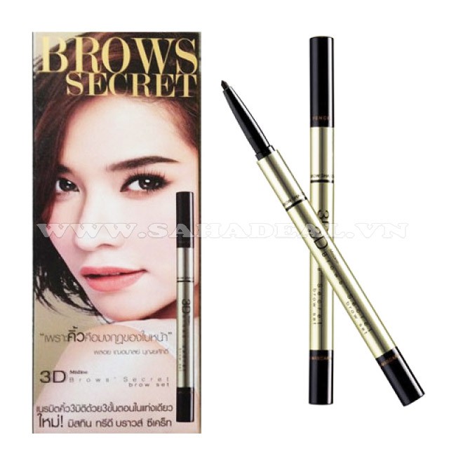 CHÌ KẺ MÀY 3D BROWS SECRET MISTINE 3 IN 1