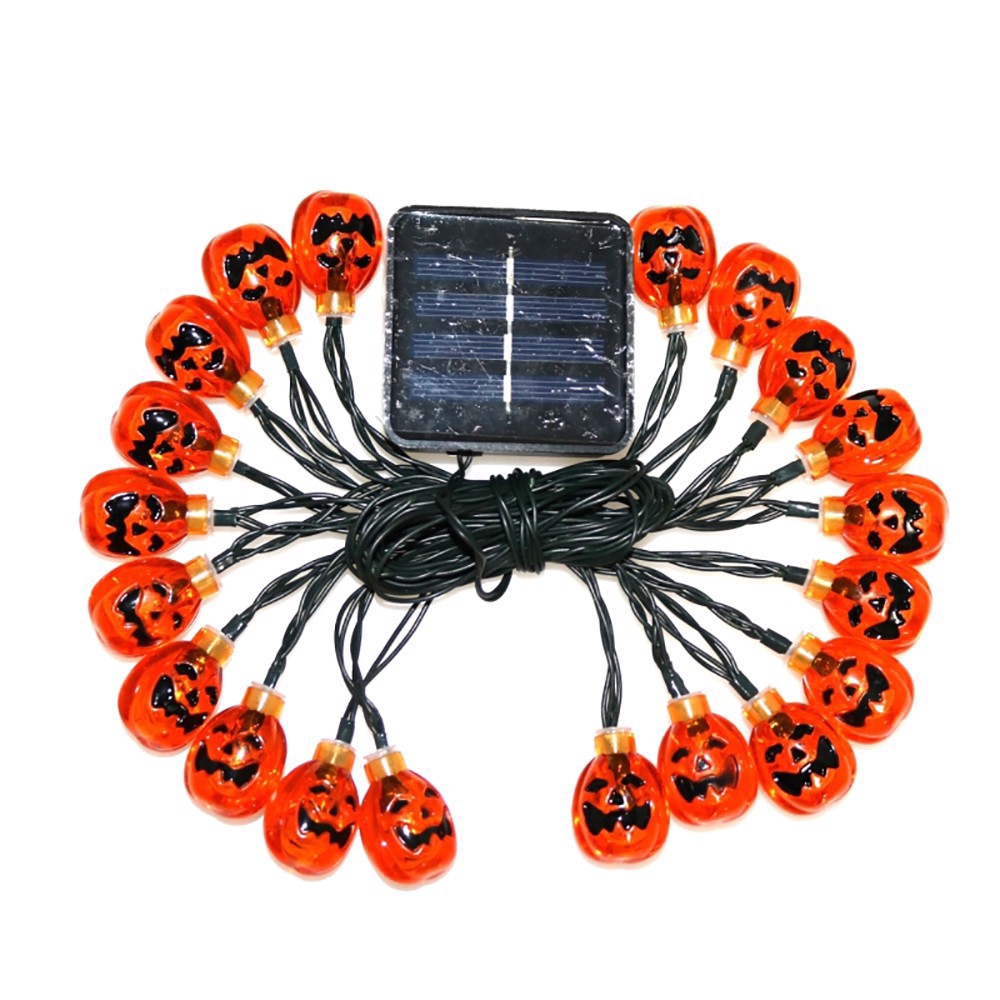 4.8m 20led Dây đèn led 20 bóng năng lượng mặt trời hình con dơi trang trí Halloween