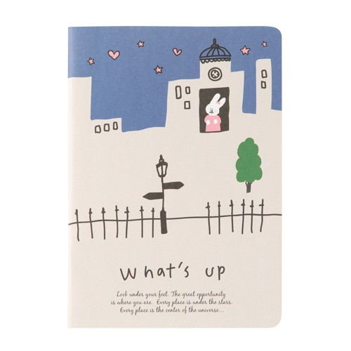 Sổ Ghi Chú ARTBOX Hàn Quốc Khâu Gáy Họa Tiết Chú Thỏ Trong Tòa Nhà (M)