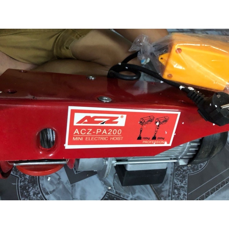 Bộ máy tời điện 200Kg cáp 25m điện 220v