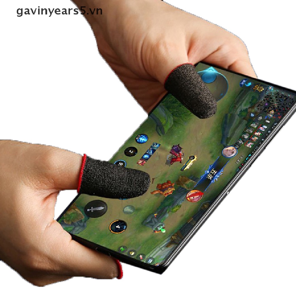 Set 2 Găng Tay Chống Mồ Hôi Bảo Vệ Ngón Tay Màn Hình Cảm Ứng Chơi Game