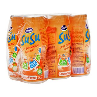 SỮA CHUA UỐNG SUSU HƯƠNG DÂU - LỐC 6 CHAI X 80ML