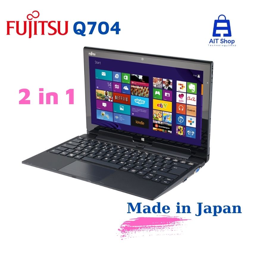 Máy tính xách tay FUJITSU ARROWS Tab Q704  máy tính bảng 2 in 1 Nhật Q704 gồm máy, sạc, bút gốc