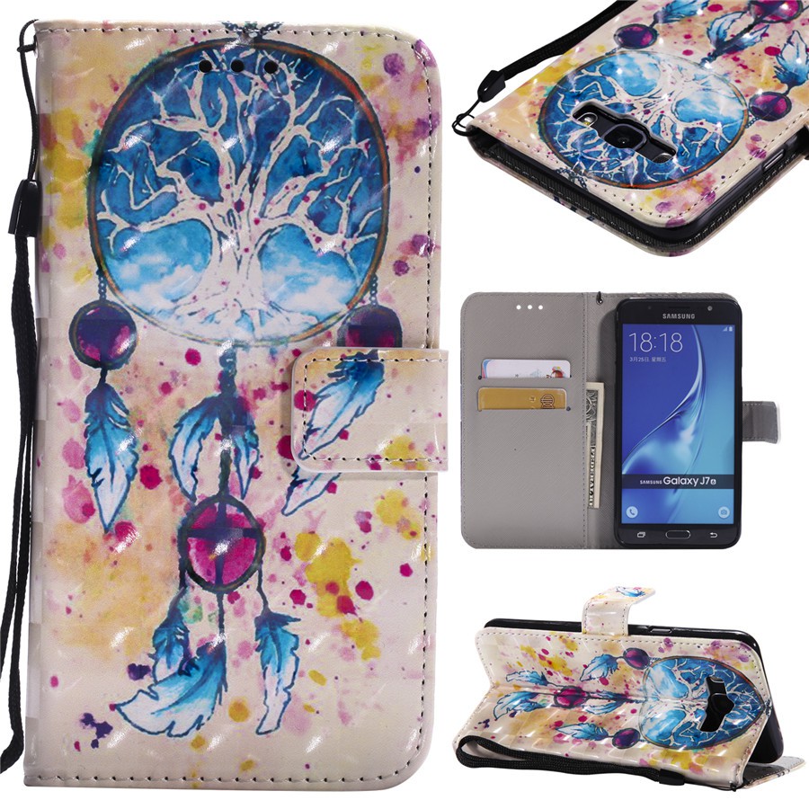 Bao da điện thoại nắp lật in hình rực rỡ dành cho Samsung J3（2016）/J5（2016）/J7（2016） | BigBuy360 - bigbuy360.vn