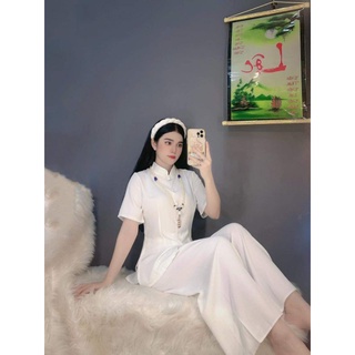 Mẫu cổ tàu lụa trơn #ĐỒ LAM_ĐỒ ĐI CHÙA
