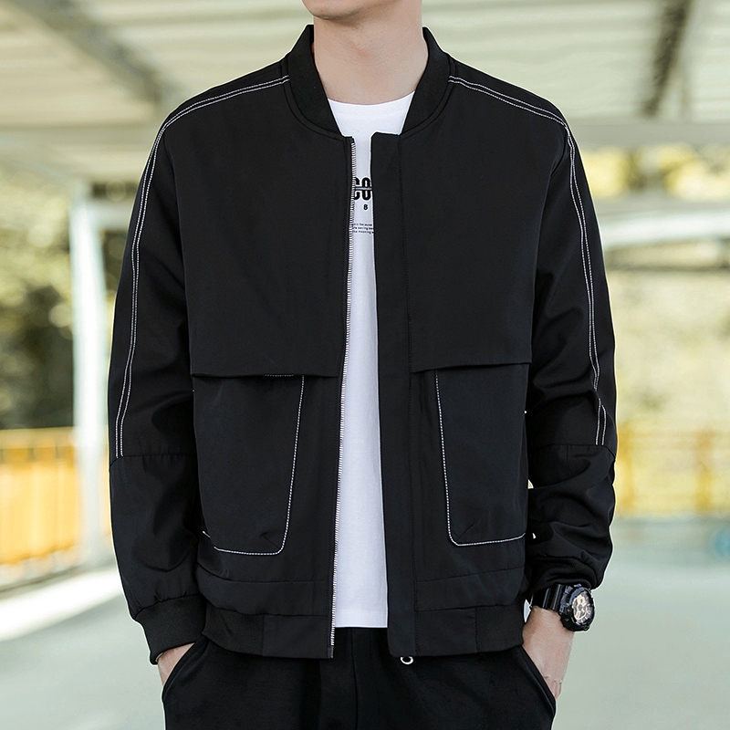Men Jacket Fashion Collar Baseball Culture Korean Casual Youth Bomber jackets J168 | BigBuy360 - bigbuy360.vn