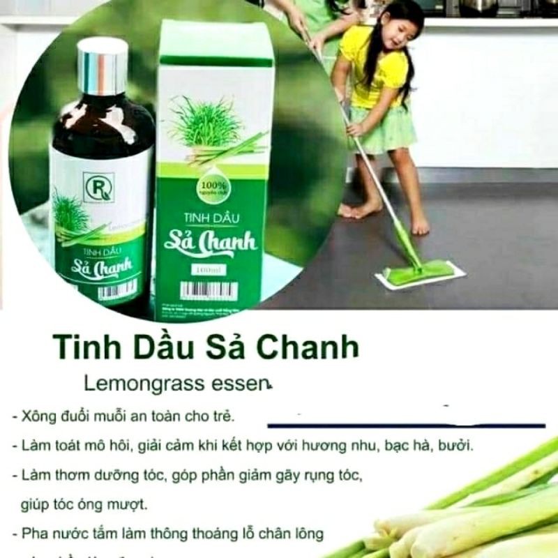 Tinh Dầu Sả Chanh Nguyên Chất 100ml ❤Hàng Chuẩn Xịn
