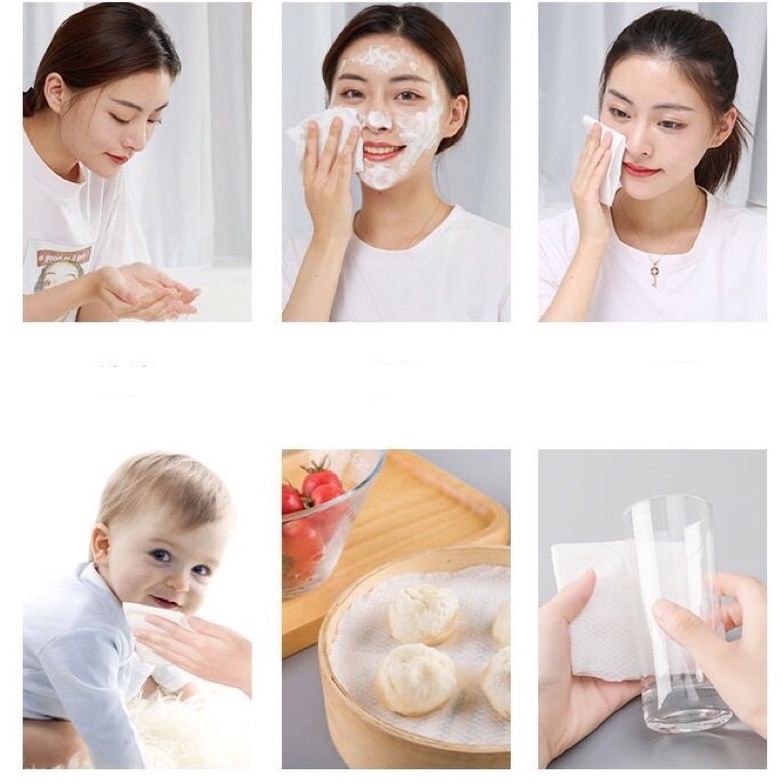 Khăn tẩy trang , khăn lau mặt dùng 1lần tiện lợi ( Bịch Hồng )