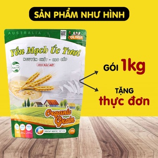 Yến mạch giảm cân Úc tươi ăn liền cán vỡ Oliver 1KG tặng thực đơn giảm cân  - YMO