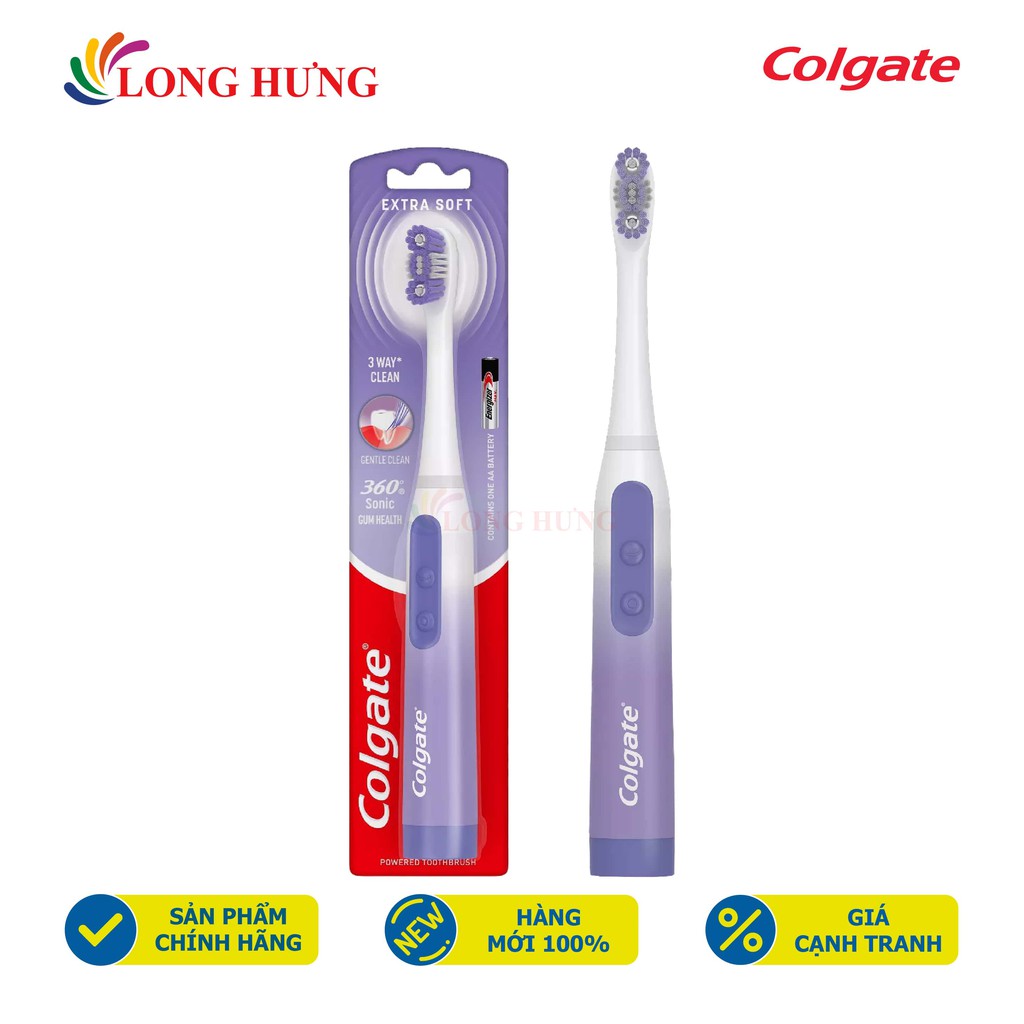 Bàn chải điện dùng pin Colgate 360° Sonic - Hàng nhập khẩu