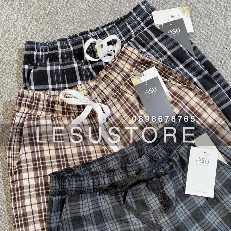 [ Mã FAGREEN55 giảm 10% tối đa 30K đơn 99K] Quần caro ống rộng dáng suông unisex ( kèm ảnh thật 100%) | BigBuy360 - bigbuy360.vn