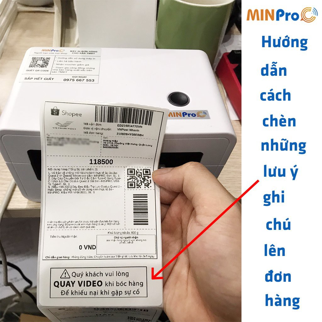 Máy in nhiệt mini HPRT N31 chuyên dụng in đơn hàng, in hóa đơn, in tem mã vạch rõ nét bảo hành 12 tháng