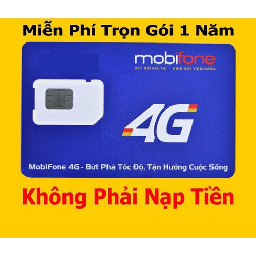 Sim 4G Mobifone MDT250A Trọn gói 1 năm giống F500 (4GB/Tháng)