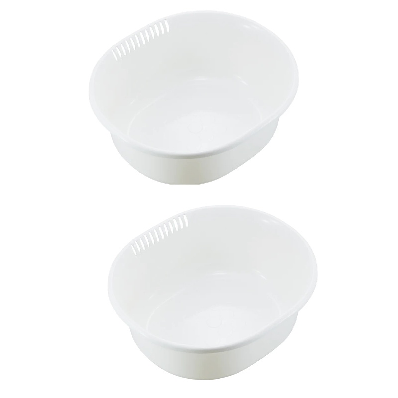 Daiso Thau Phơi Đĩa Oval Shaped Dishpan Size 33Cm Wh