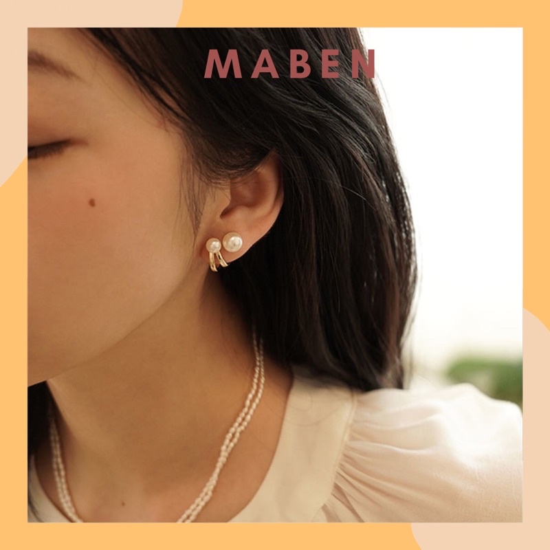 Khuyên tai đính hạt xinh - Maben