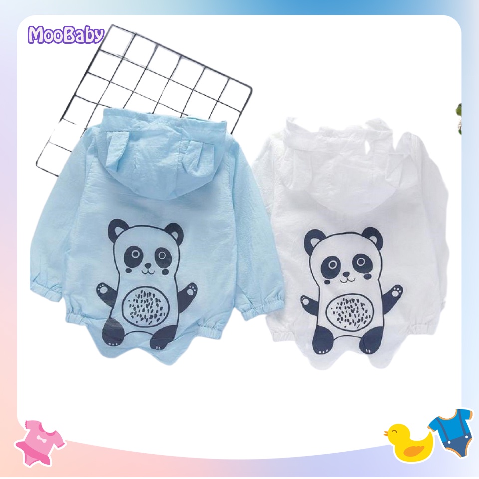 Áo Chống Nắng Cho Bé In Hình Gấu Cute MOOBABY SHOP, Áo Khoác Cho Bé Trai