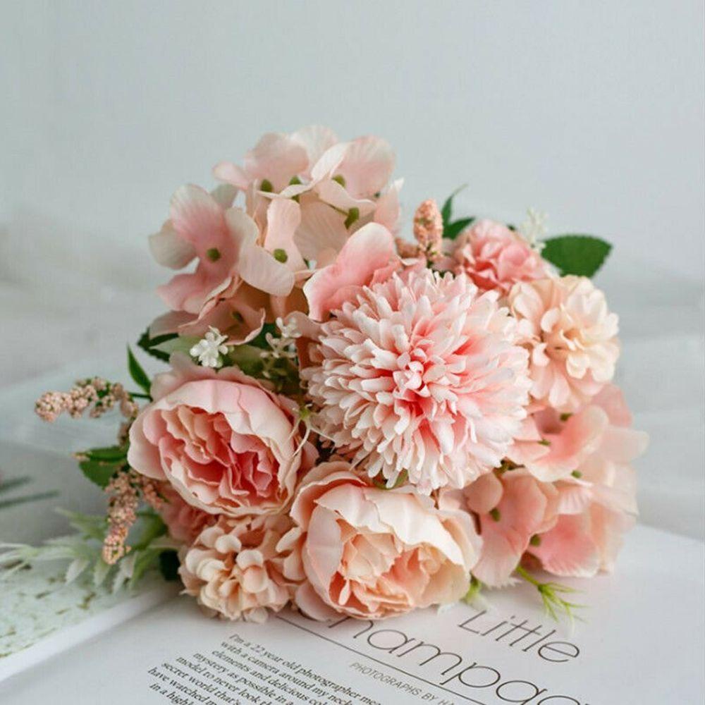 Bó Hoa Cẩm Tú Cầu Giả 7 Bông Trang Trí Tiệc Cưới