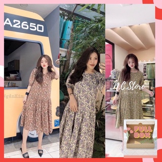 Đầm Hoa Nhí Ren Dáng Suông Maxi Dễ Thương 5 màu