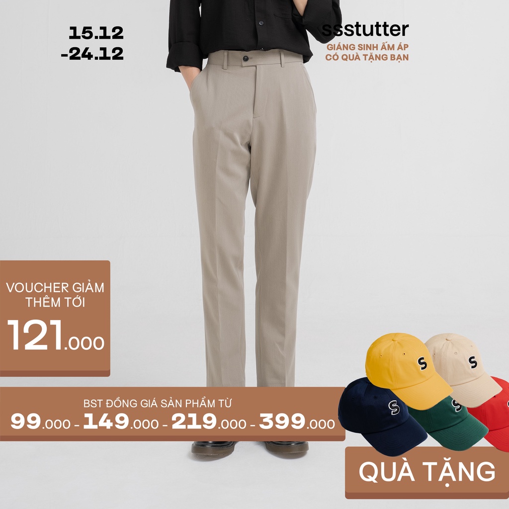 Quần âu cạp chun Nam SSSTUTTER có chun ẩn co giãn vòng bụng vải cao cấp co giãn Smart Pants