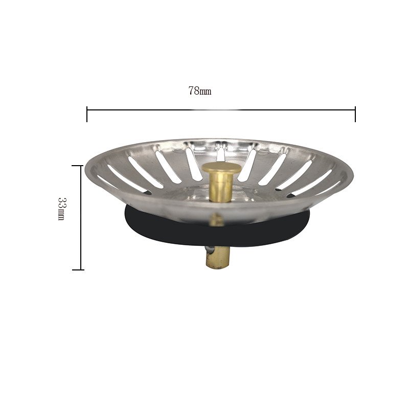 Lưới Lọc Rác Bằng Thép Không Gỉ 78mm Dành Cho Bồn Rửa Nhà Bếp / Phòng Tắm
