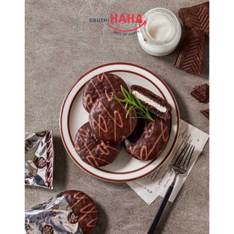 Bánh chocopie Monshell Cacao kem tươi LOTTE [롯데] 몽쉘 카카오케이크 192G
