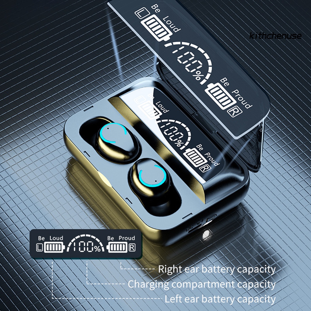 Tai Nghe Nhét Tai Bluetooth Mini F9-47 TWS Kèm Đèn Pin