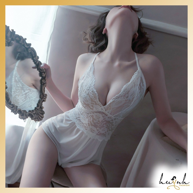 Bodysuit ren xẻ đáy sexy - B01