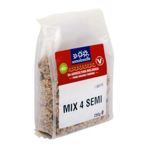 Hạt dinh dưỡng hỗn hợp 4 loại hạt hữu cơ Sottolestelle 250g – Mix 4 Semi