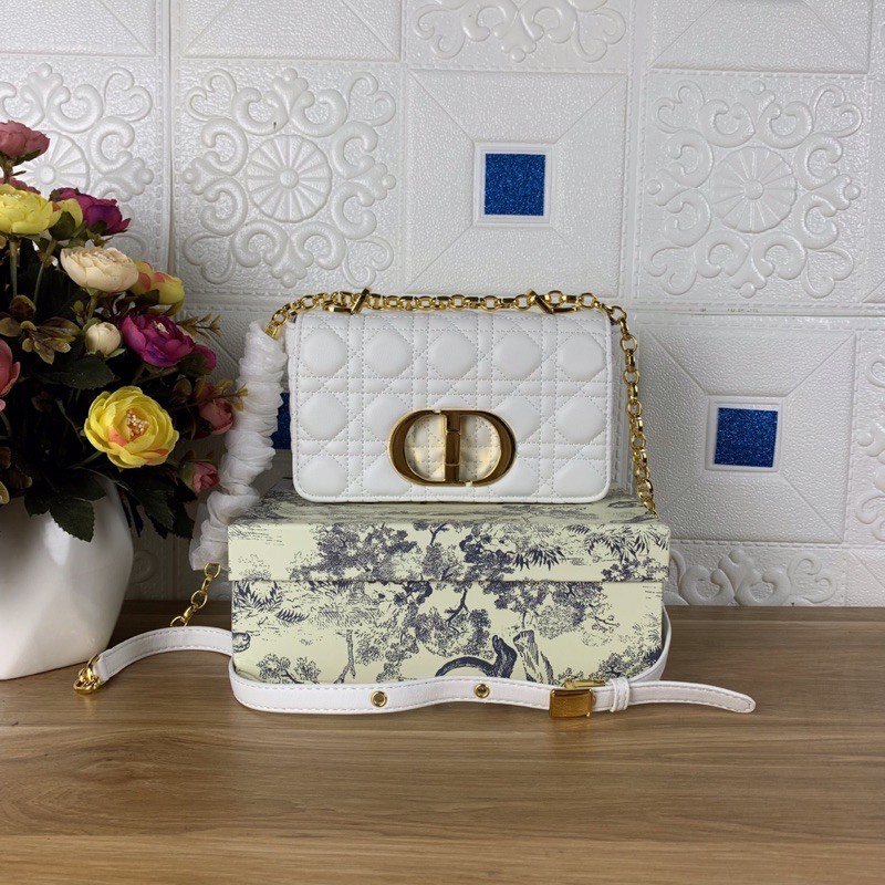 Túi xách Dior Caro màu trắng size 20cm