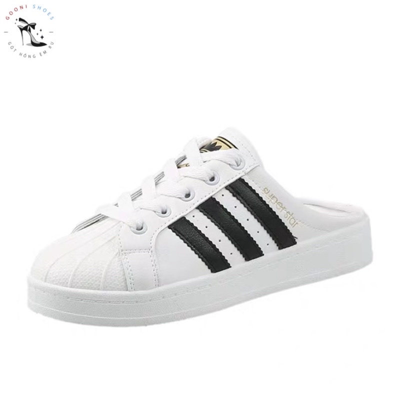 Giày thể thao dẫm gót mũi tròn kiểu vỏ sò kiểu dáng năng động, trẻ trung, thời trang dành cho nữ