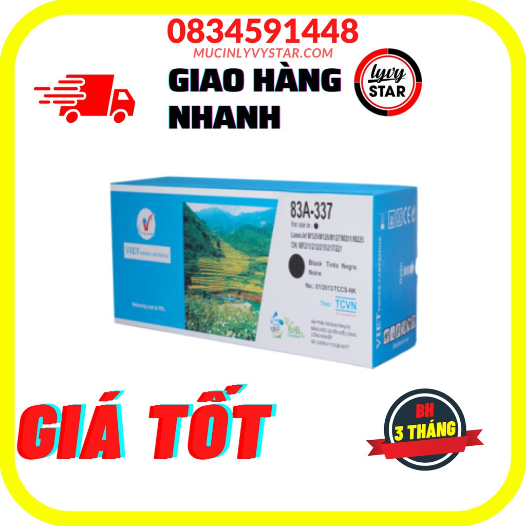 Hôp Mực 83A - 337 (Dùng Cho Hp M125/ 125A/ M126/ M127/ M127FW/ M201/ M225Canon MF211/212w/215/217W/221/221D/215)