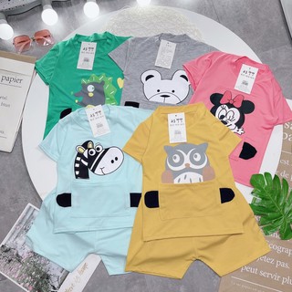Bộ đồ hình có túi cho bé trai bé gái