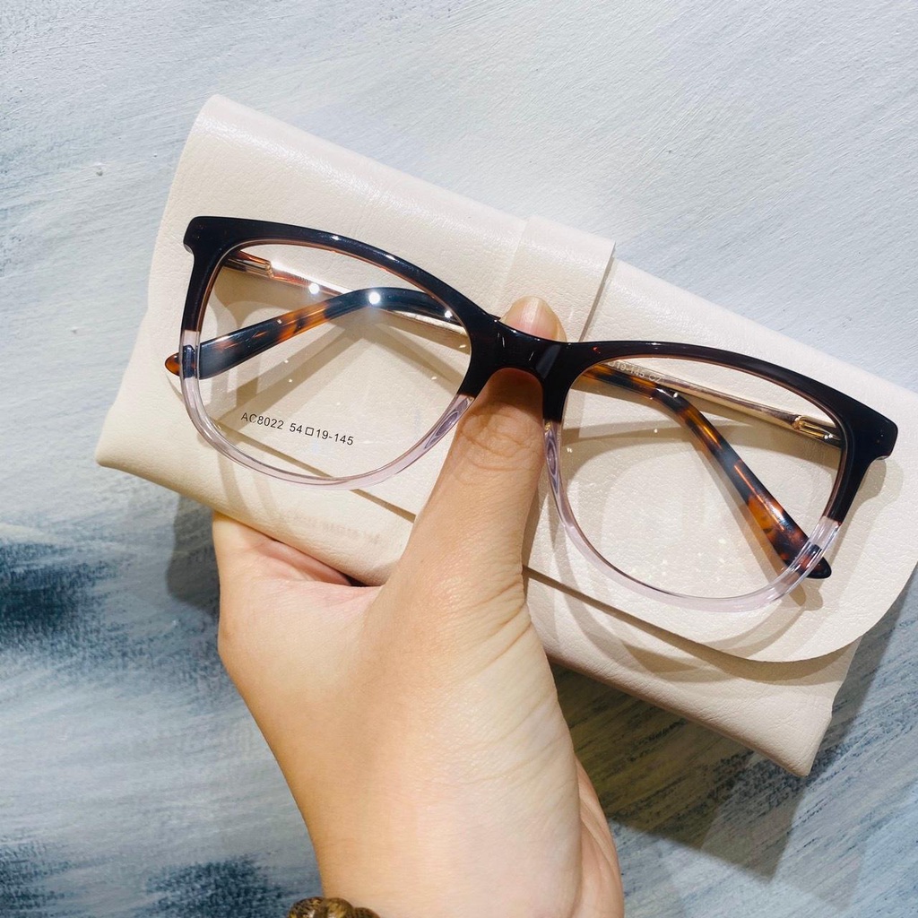 Gọng kính nhựa acetate cao cấp dáng mắt mèo thời trang ac8022