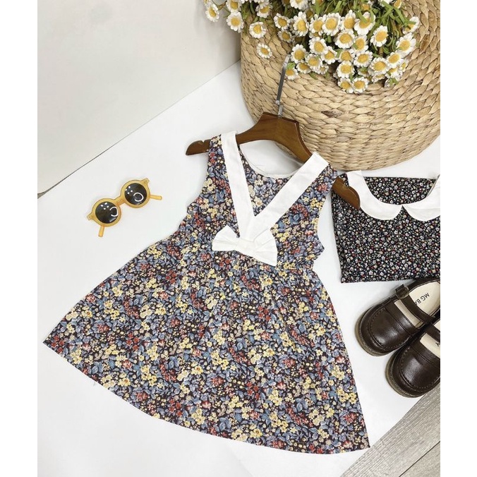Đầm kate hoa cho bé gái tiểu thư size 1-5 (8-18kg)