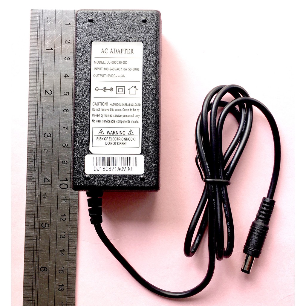 Adaptor nguồn 9V-3A đầu tròn