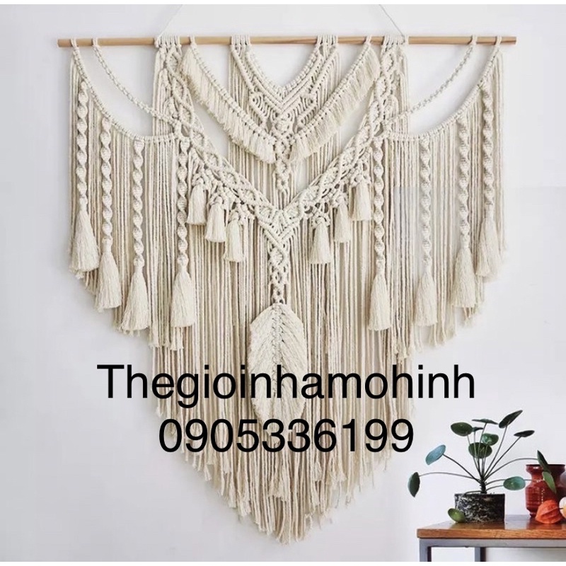 Mành macrame treo tường kích cỡ lớn từ 1m-1,3m