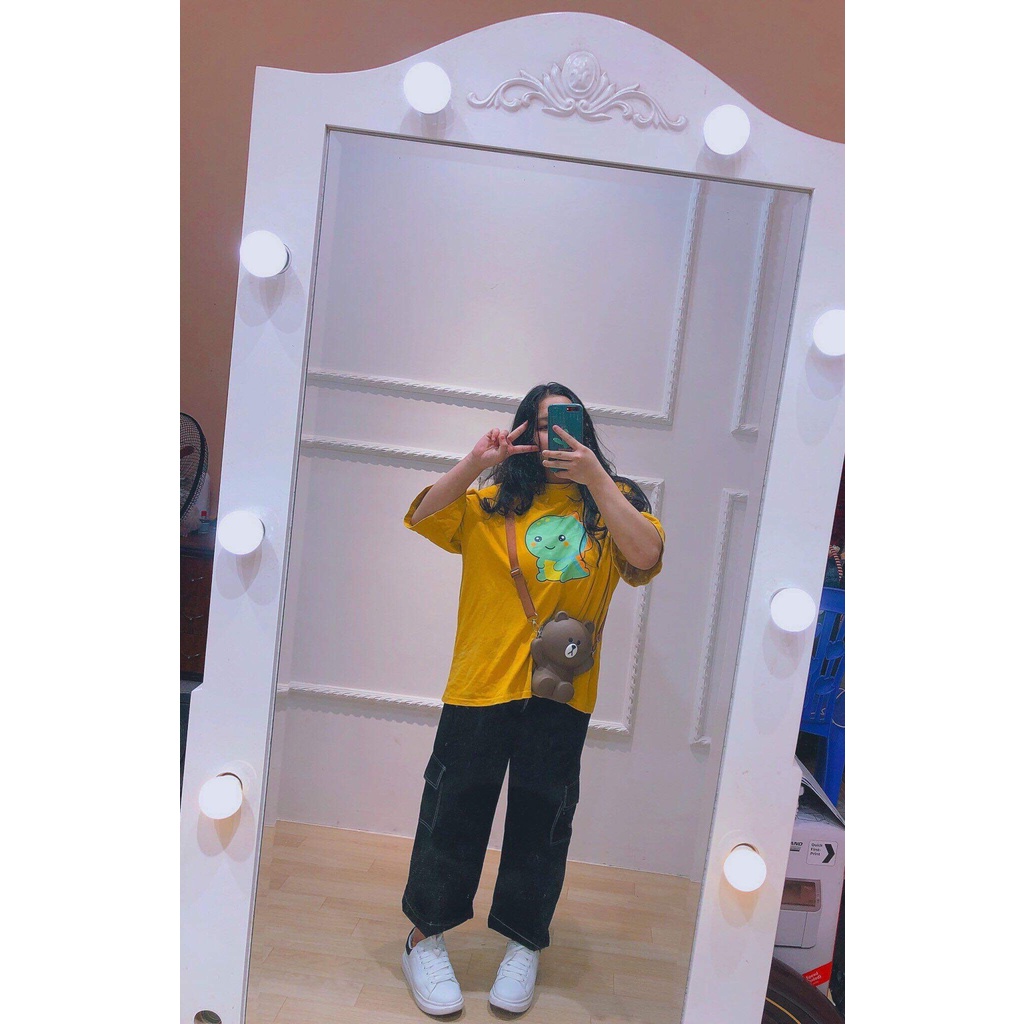 Quần suông gân chỉ giả jean nam nữ ống rộng Unisex 2 túi hộp chất thái chéo có ảnh thật và video M.Store