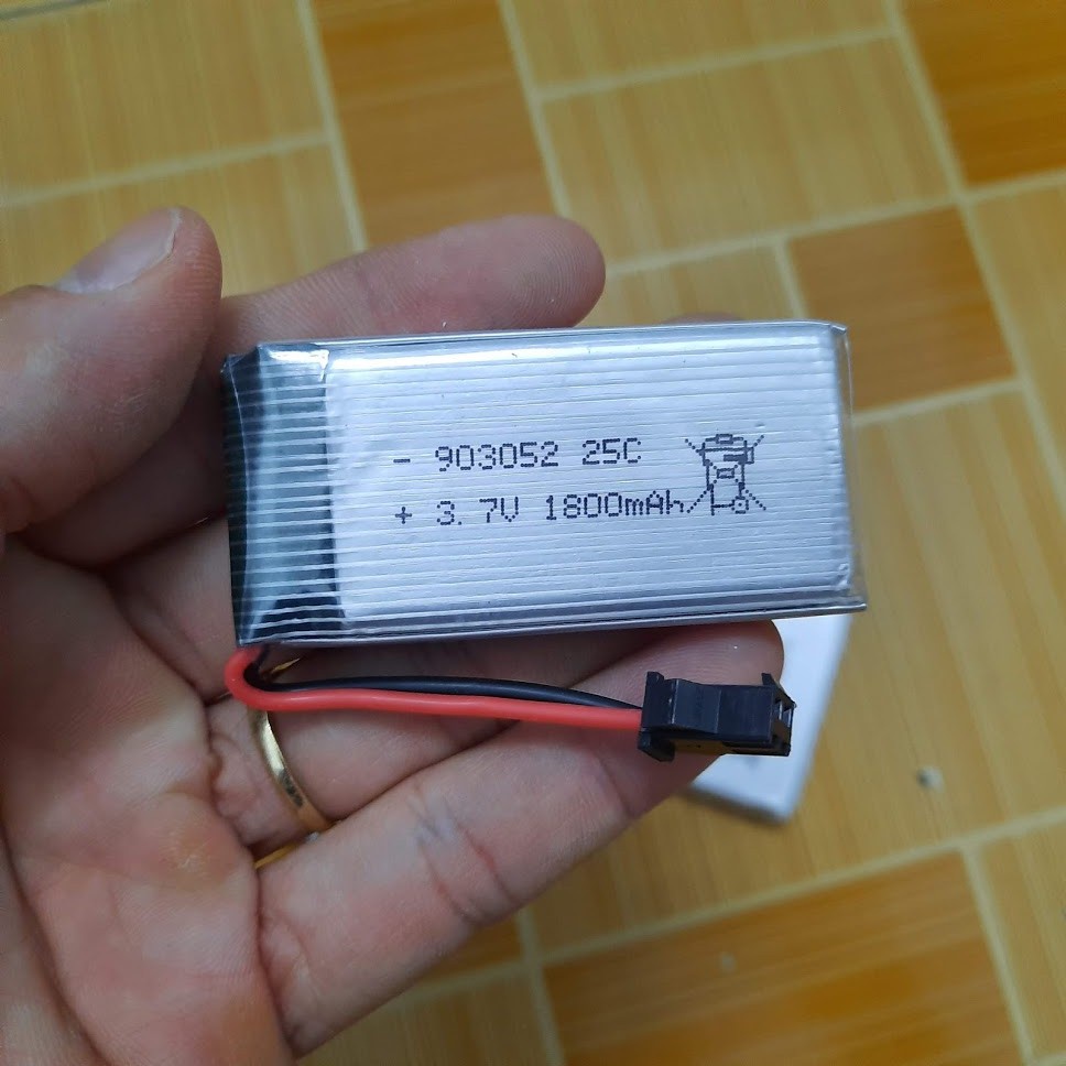 Pin sạc 3.7v 1800mah cổng nối SM dùng cho flycam