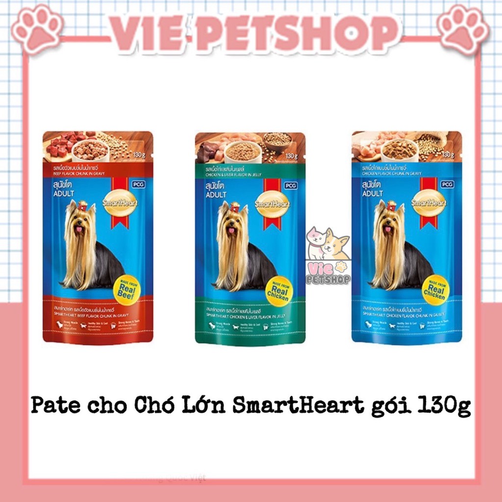 Pate cho Chó Lớn SMARTHEART Gói 130Gr | Vie PETSHOP