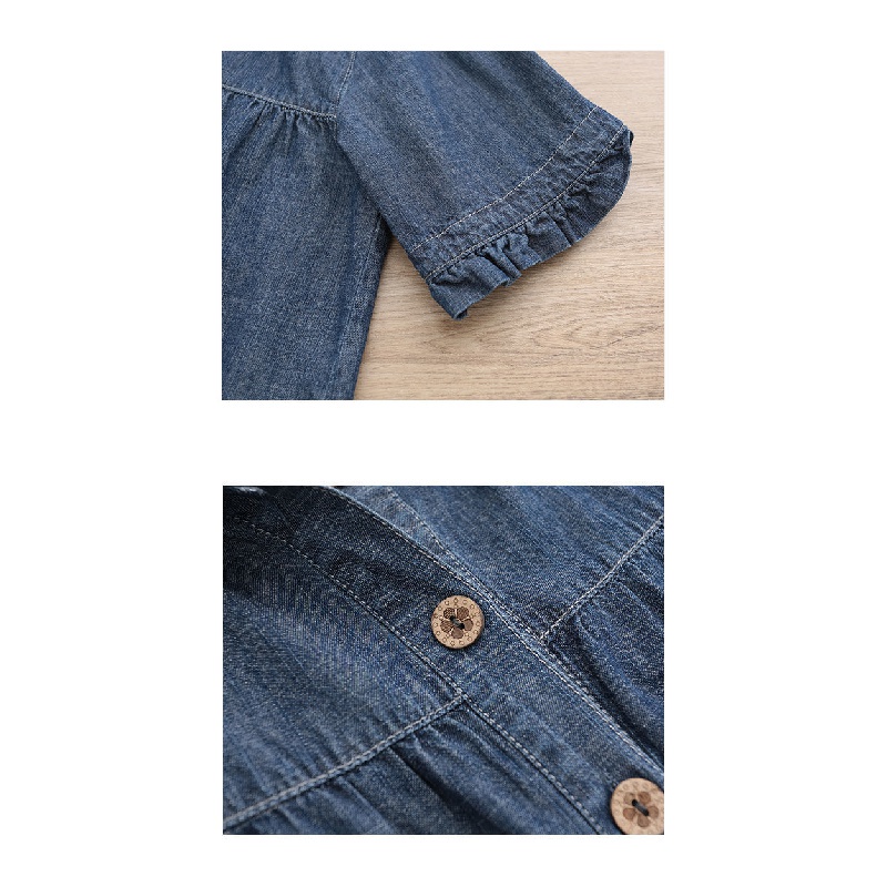 Bộ Quần Áo Vải Denim Mỏng Dáng Rộng Cỡ Lớn Thời Trang Trẻ Trung