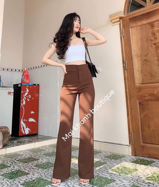 QUẦN SUÔNG CẠP CAO LOE ỐNG 2 CÚC | BigBuy360 - bigbuy360.vn