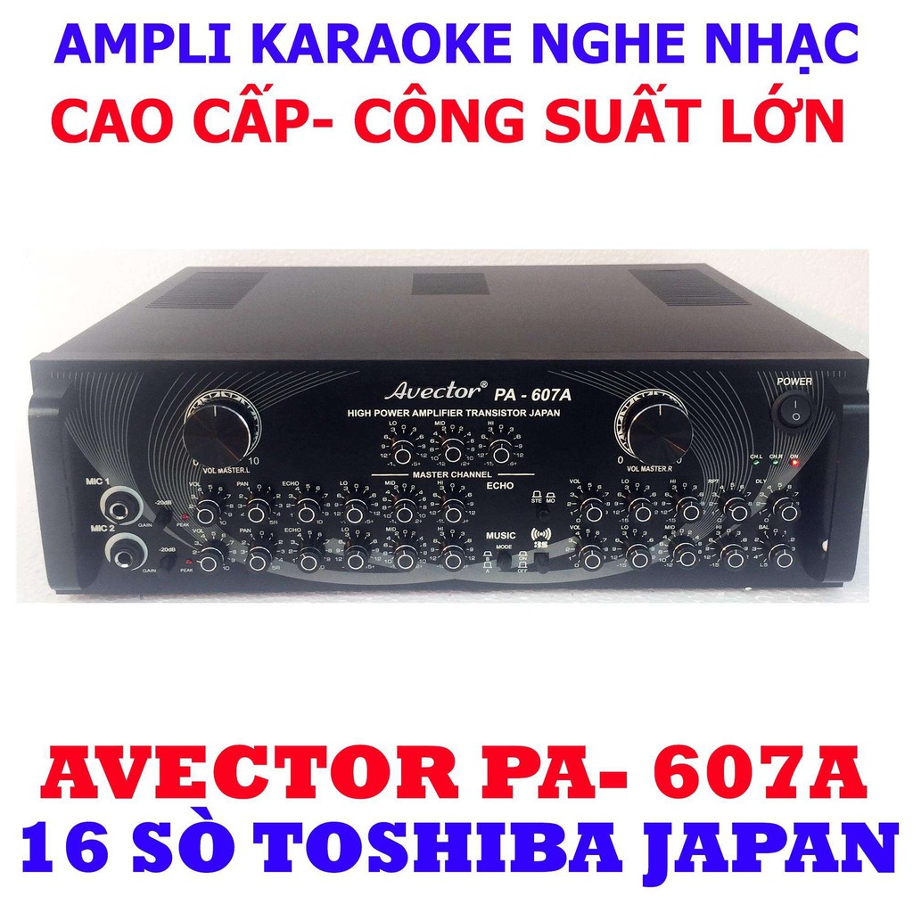 Ampli karaoke Amply nghe nhạc CAO CẤP AVECTOR 607A hát karaoke cực chuẩn tặng usb bluetooth