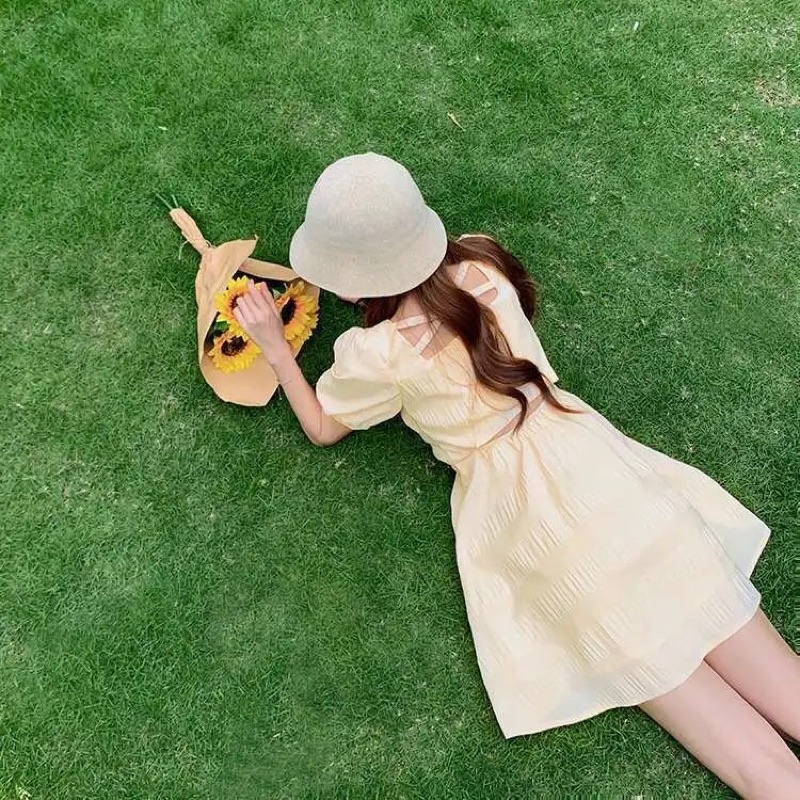 Váy Xoè Tiểu Thư Lưng Đan Dây Chéo Quyến Rũ HT24 | BigBuy360 - bigbuy360.vn