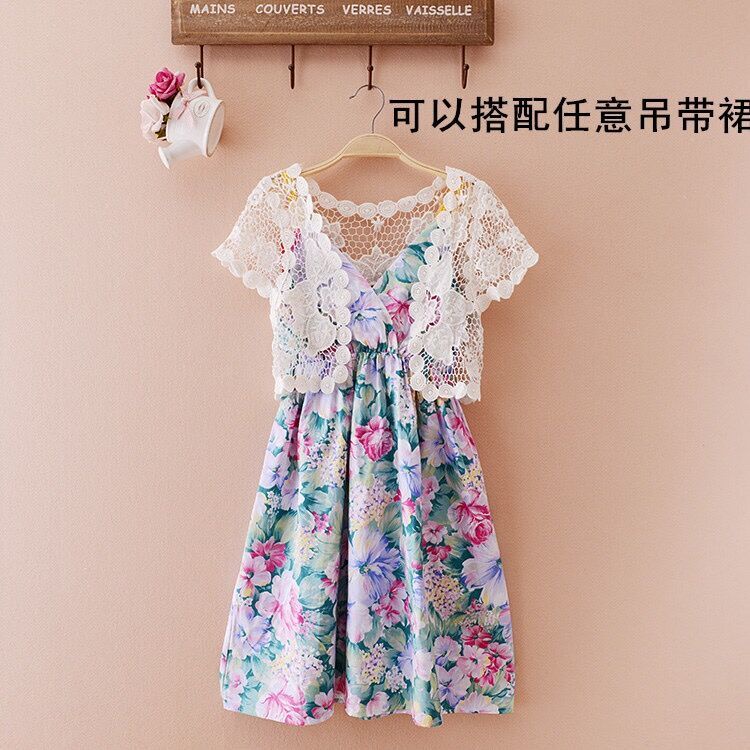 Áo Khoác Cardigan Ngắn Tay Phối Ren Thời Trang Mùa Hè Cho Nữ