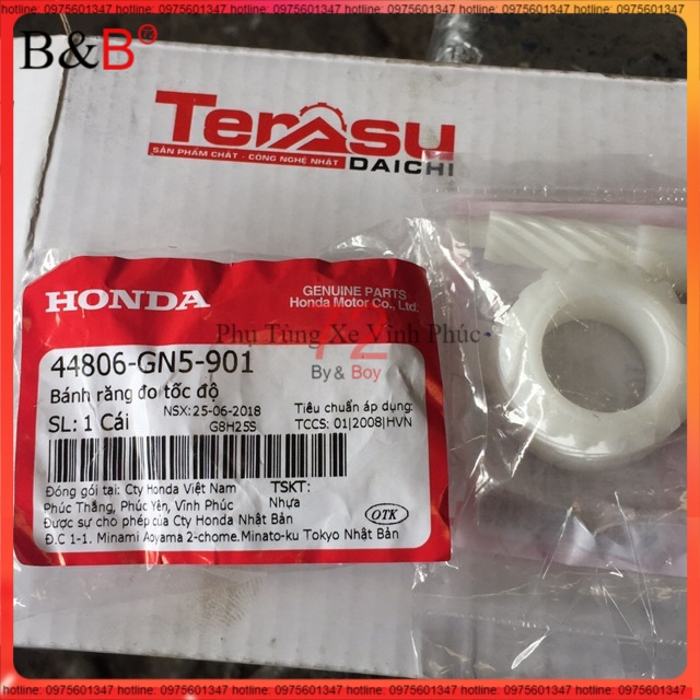 Bánh răng đo tốc độ dream/ wave /sâu công tơ mét chính hãng Honda dream Việt /wave anpha 100  bp