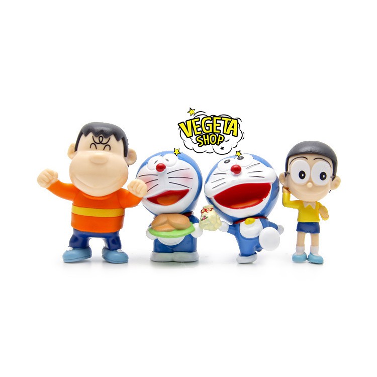 Mô hình Doraemon - Trọn bộ 8 Mô hình: Nobita Jaian Suneo Shizuka Doraemon - Nobita Chaien Xeko Xuka Doremon - Cao 5~7cm