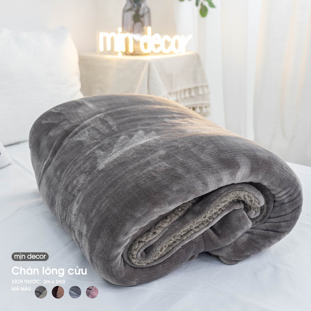 Chăn lông cừu Mịn Decor dày dặn siêu ấm áp mềm mịn