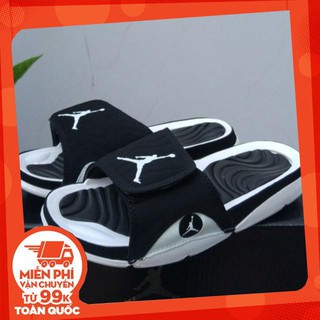 Dép jordan 3 đen trắng - Full box jordan - HÌNH THẬT, FULLBOX
