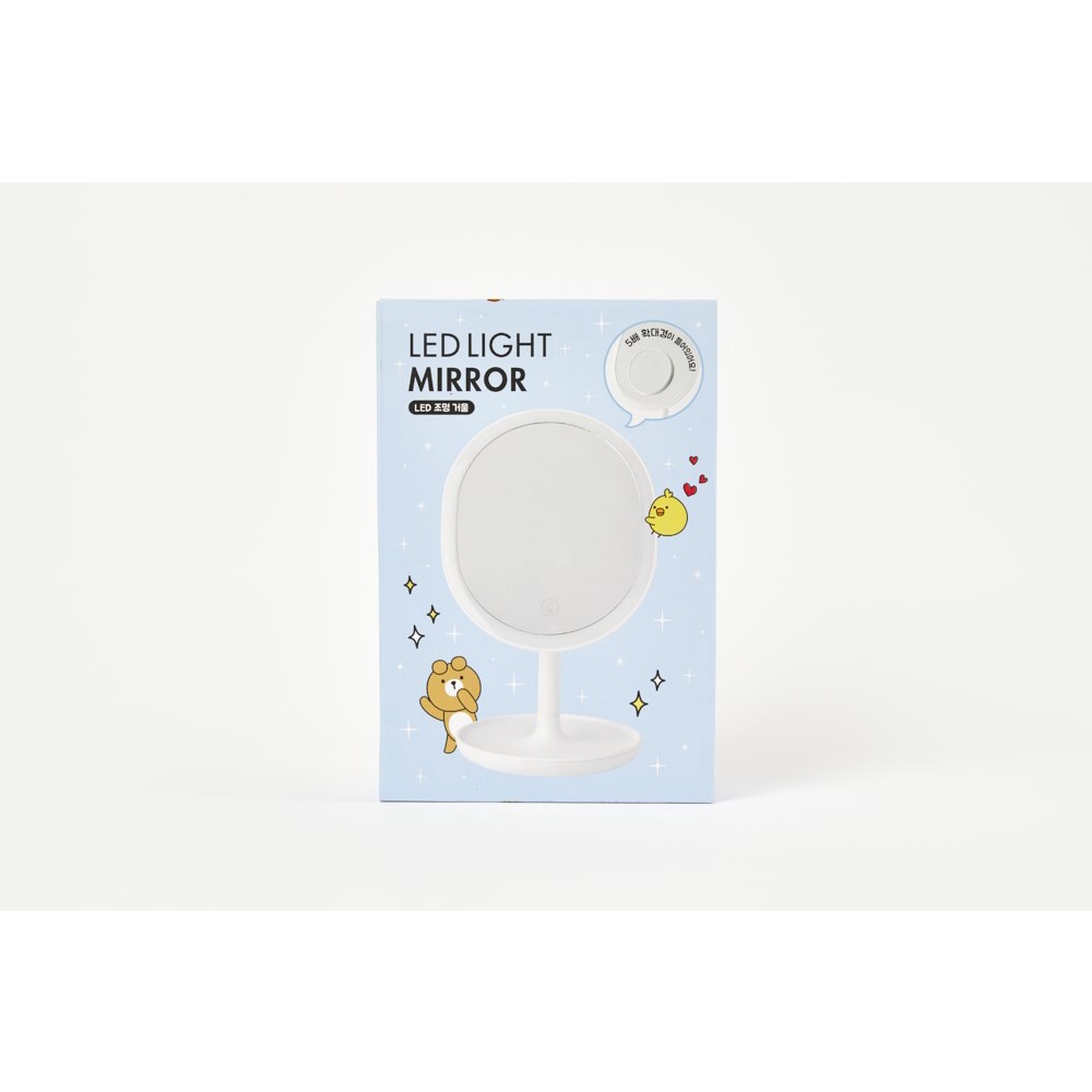 Gương Để Bàn ARTBOX Hàn Quốc Có Đèn LED Hình Tròn Màu Trắng Xinh Xắn