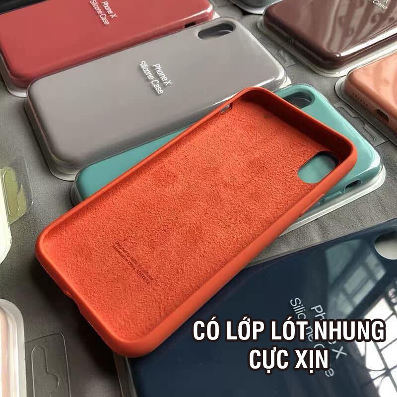 Ốp Lưng Iphone Chống Bẩn Logo Táo Lót Nhung Cao Cấp Nhiều Màu 6/6plus/6s/6splus/7/7plus/8/8plus/x/xr/xs/max/plus/Subi